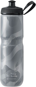 Polar Bottles Sport Contender Insulated Water Bottle (24 oz, Charcoal/Silver)