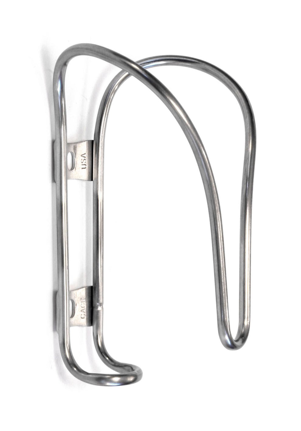 King Cage Iris Water Bottle Cage - Stainless - Made in USA - EVELO