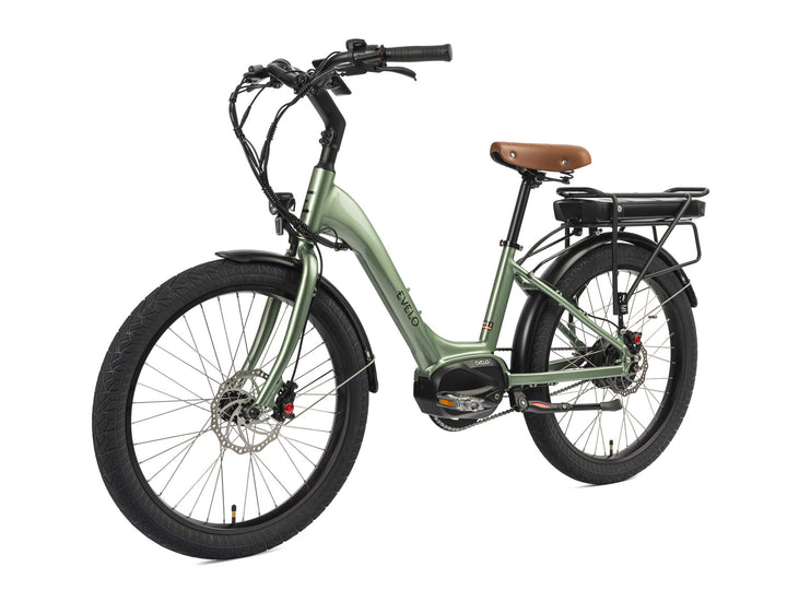 EVELO Galaxy SL Step Through Electric Bike- front left view