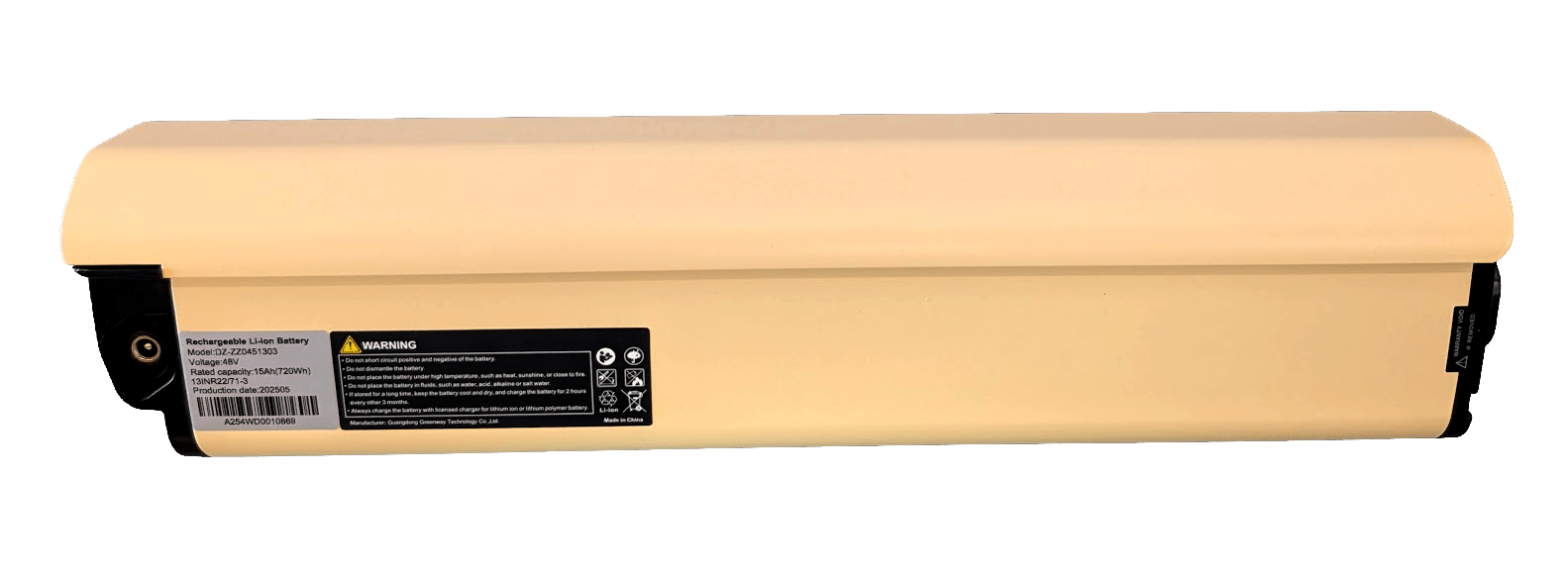 48V 15Ah Primary Battery for Omega - Cream - EVELO