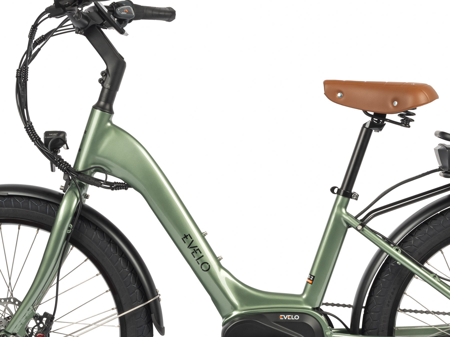 EVELO Galaxy SL Step Through Electric Bike close up