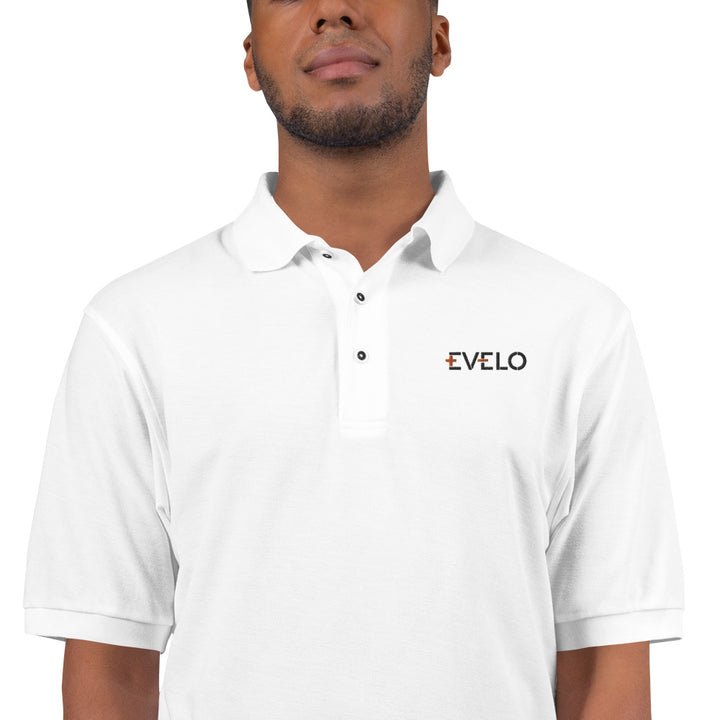 EVELO Men's Premium Embroidered Polo - Black Logo